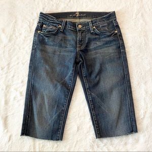 7FAMK Roxanne Cut Off Jeans Bermuda Shorts Size 26